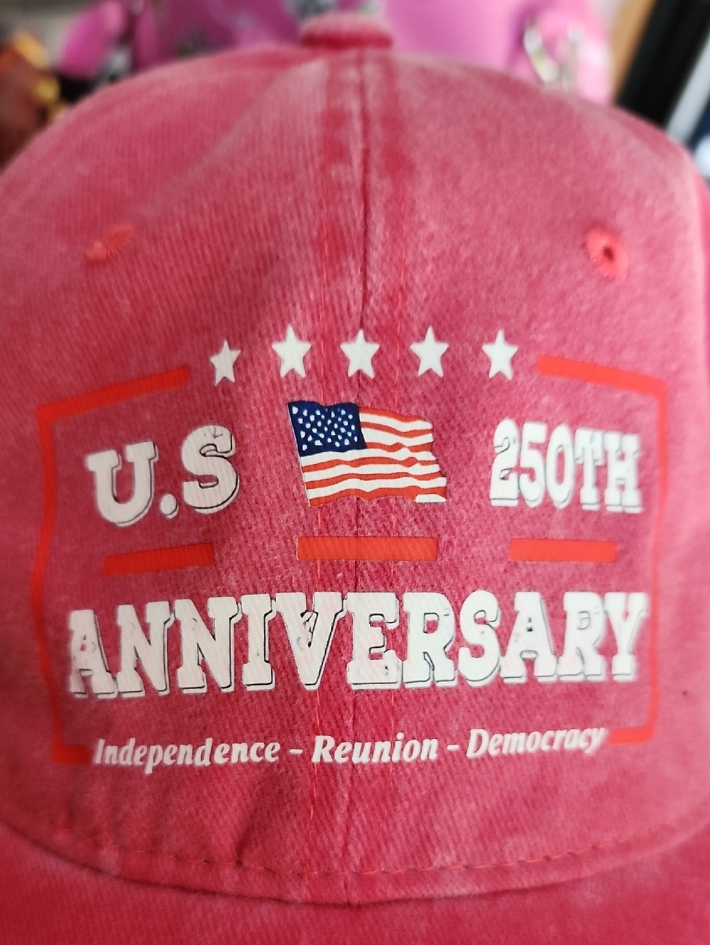 U.S. 250th Anniversary Red Baseball Cap - Picture 2 of 4